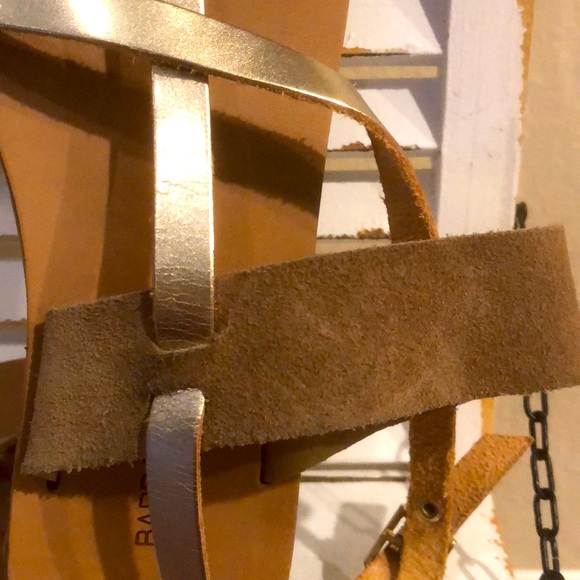Gold, tan color(suede) sandal size 6 - Picture 6 of 9